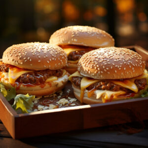 delicious burgers outdoors scaled
